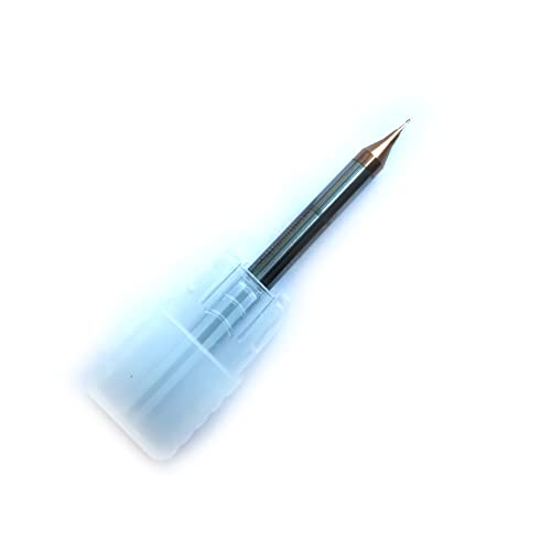 Image of 5pcs 0.4mm Cutting Tools HRC60 2 Flutes Micro Grain Tungsten Carbide Flat End Mill CNC Milling Cutters Router Bits