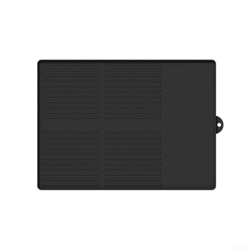 Besttoolifes Juego de alfombrillas de silicona para barbacoa, protección contra drenaje de cocina, aislantes del calor, gris, negro, naranja, flexible, fácil de limpiar, diseños de rayas diagonales