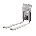 TRINITY Heavy Duty Slatwall Double Hooks with Spring-Lock, 8-Inches, Gray, 4-Pack