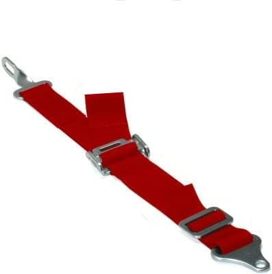 Adjustable 2 Inch Red Latch & Link Anti-Submarine Crotch Strap Belt