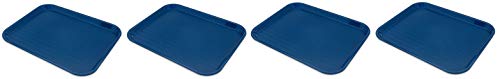 Carlisle CT141814 Café Standard Cafeteria/Fast Food Tray, 14" x 18", Blue (Fоur Paсk)