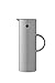 Jarra de vacío Stelton EM77 - Jarra de vacío de doble pared para bebidas frías/calientes - Jarra de té y café con inserto de vidrio, cierre magnético, tapa de rosca, diseño vintage - 1 litro, Gris