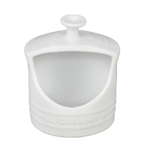 Le Creuset Stoneware Salt Crock, 10 oz., white