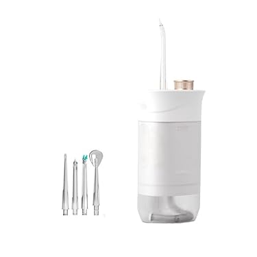 AMAZON - Water Flosser Cordless, Portable Teeth Cleaner with 4 Jet Tips, USB Rechargeable IPX7 Waterproof Oral Irrigator for Braces Bridges Teeth Cleaning Dental Care