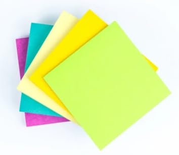 Haftnotizen, 8 Stück Haftnotizen, leuchtende Farben, linierte Haftnotizen for Büro und Schule