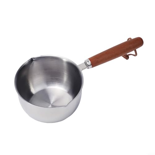 Mini Sauce Pan Small Stainless Steel Saucepan Butter Warmer Coffee Milk Soup Warming (300ml)