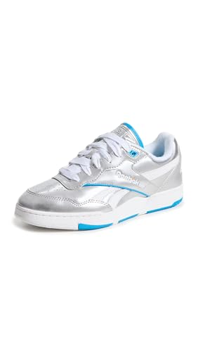 Reebok Women's Angel Reese BB 4000 II Sneaker, Silver/Always Blue/White, 7.5 Women