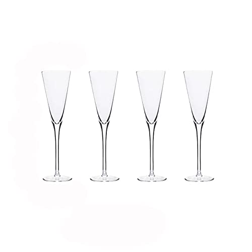 Generic Flauta de Champán 4 Copas de Champán de Alta Gama Y Lujosa Flauta de Champán 165 Ml Copa de Cristal Copa de Champán