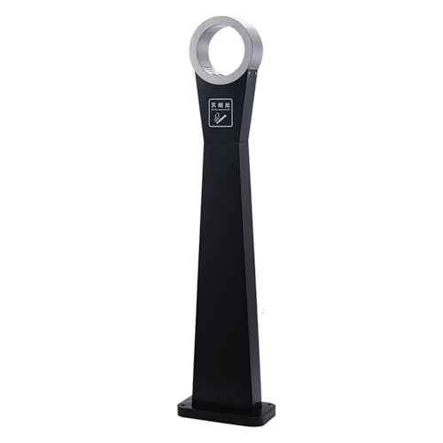 Cenicero de pie para Exteriores con depósito para Colillas, de Acero Inoxidable/Hierro metálico, Desmontable, para Uso en Interiores y Exteriores, y Patios (Negro)