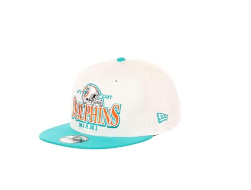 New Era Miami Dolphins NFL White Original Teamcolour Helmet Blue 9Fifty Snapback Cap - One-Size