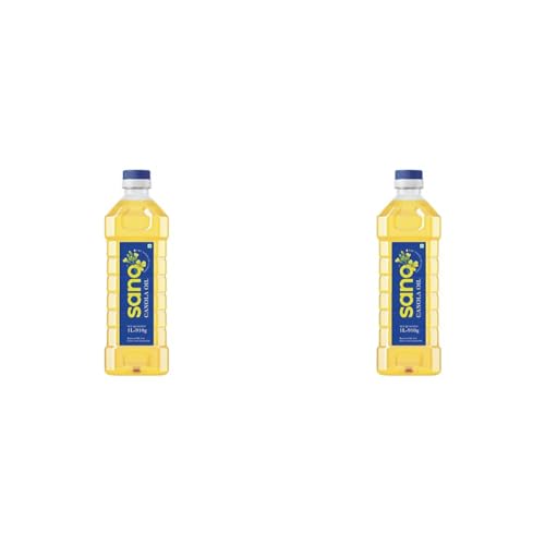 Image of Sano Canola Oil Healthy Cooking Oil for Daily use|Recommended by for all type of Cuisines|Lowest in Saturated Fat- 1L (Pack of 2)