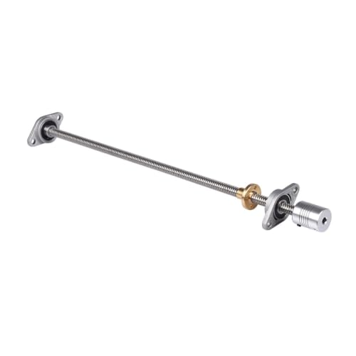 SKISUNO 300mm 8mm Trapezoidal Lead Screw Set with Copper Nut and Pillow Bearing Block for Stepper Motor 3d Printer Acces