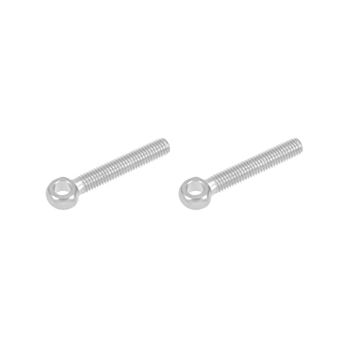 Image of METALLIXITY Shoulder Swing Lifting Bolt (M10x60mm) 2Pcs, 304 Stainless Steel Eye Bolts - for Home Renovation Fasteners, Silver