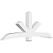 Ekena Millwork GBP096X36X0606ALB00 Alberta Architectural Grade PVC Gable Brackets 96"W x 36"H x 6"D x 6"F, 9/12 Pitch