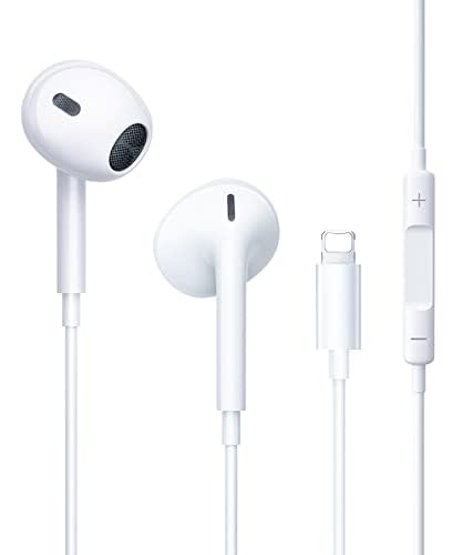 XINSHIKEJI Headphones, Phone Wired Earphones Built-in Microphone and Volume Control Noise Cancellation In-Ear Wired Earbuds, Headphones Compatible with iPhones 14/13/12/11/SE/XR/XS/8/7