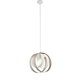 Finition : blanc et taupe Suspension 1 Lumière Tobias Fer Laqué Blanc Et Taupe Découpe Laser
