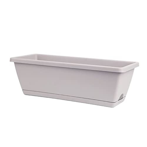 RASTKY Macetero Rectangular de Plástico Duradero, Maceta para Plantas de Flores y Verduras para Balcón, Hogar, Interior y Exterior, Contenedor de Plantas de Drenaje para Cocina, Ventana, Jardín,