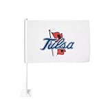 University Of Tulsa Aluminum Car Flag 12 X 18in Double Sided Car Window Clip Flag For Car Truck Suv Boat