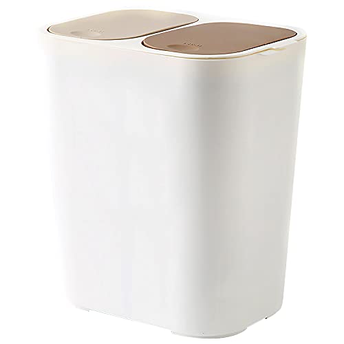 Caneca de basura doble con compartimentos, estilo nórdico, 10 gal