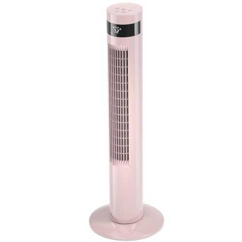 Image of Antarctic Star Tower Fan 85Oscillating Fan Quiet Cooling 12H Timer Remote Control Bladeless Electric 3 Speeds Wind 3 Modes, 35INCH, PINK