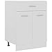 Suiwen Armario Inferior cajón Cocina, Mueble Cocina, Armario Despensero Cocina, Alacenas Y Vitrinas, Alacena De Cocina, Cocina Muebles, aglomerado Blanco 60x46x81,5 cm