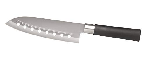Berghoff 1301079 Santoku Messer 18 cm Löcher, Edelstahl Cover