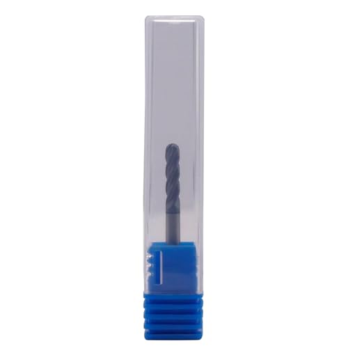 Image of BestParts 5pcs 1 /8 inch 4 Flute Solid Carbide Ball Nose End Mills, AlTiN Coated | 30 Degree Helix, 1 /8 inch Cutting Diameter, 1 /8 inch Shank Diameter, 1 /2 inch Length of Cut, 1-1 /2 inch Overall Length