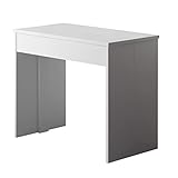 SelectionHome Mesa de Comedor Extensible, Consola Extensible, Mesa Multiposición, Acabado en Color Blanco Mate, Medidas: 90 cm (Ancho) x 50-300 cm (Largo) x 78 cm (Alto)