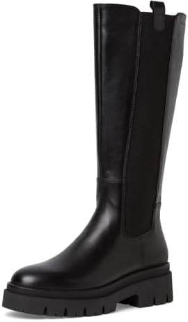 Tamaris Langschaftstiefel Black schwarz | 1-25608-41 – Reißverschluss, TOUCH-IT Fußbett, Blockabsatz 5 cm