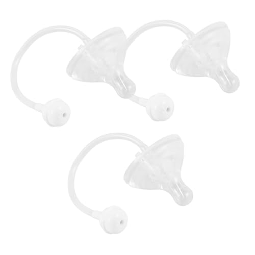 YARNOW 3 Piezas Chupete de silicona Suave pajita tetinas de biberón bendición de ponderados ponderados integrados suministro infantil gel de sílice Transparente