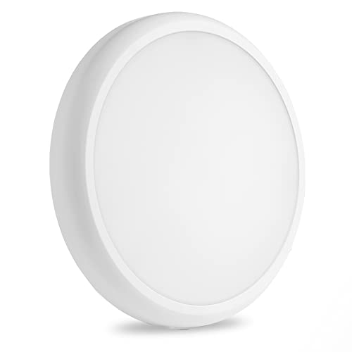 LED Ceiling Light, 18W 2200LM Super Bright Round Bathroom Lights Ceiling, 3CCT (3000K/4000K/6500K), Ø 23CM Modern Square Recessed Lighting Fixture for Kitchen, Hallway, Living Room