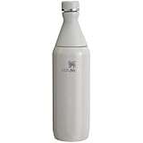Stanley All Day Slim Botella Agua Acero Inoxidable 0.6L - Fría Durante 6 Horas - Helada Durante 11 Horas - Cantimplora Termica Sin BPA - Antifugas - Apta Para Lavavajillas - Ash