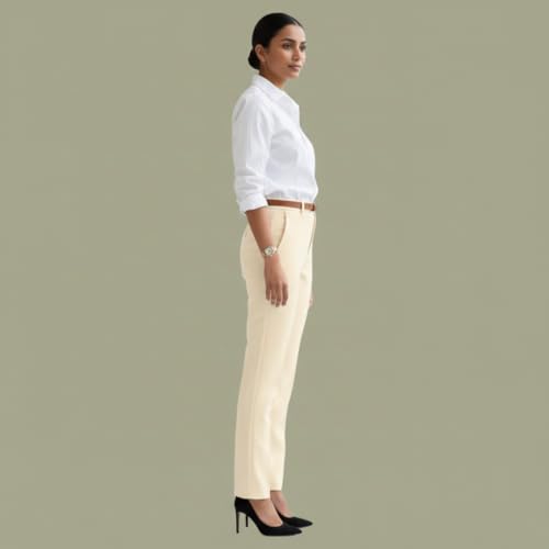 Image of Women Regular Fit Black Formal Pant for Office Wear