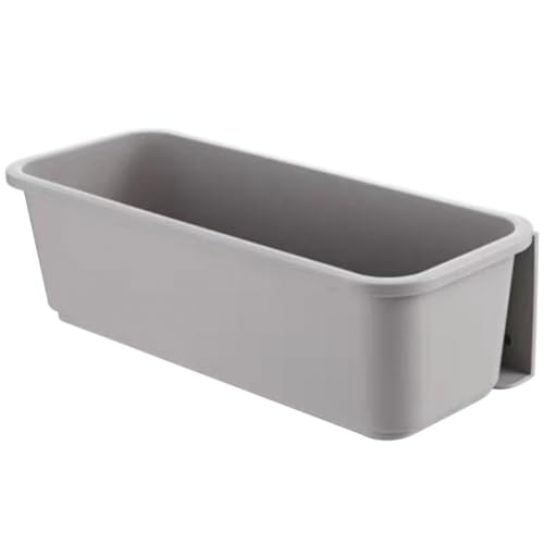 POPETPOP Cajón Extraíble de Almacenamiento Multiusos para Cocina y Baño, sin Perforación, Diseño Empotrable, Material Pp Resistente, Color Gris, Organizador para Debajo del Estante