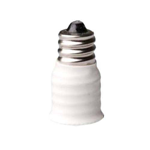 OEUVREBY Adaptador de base de luz de repuesto para portalámparas E12 a E14, soporte de bombilla de iluminación, accesorio de conversión manual, color blanco