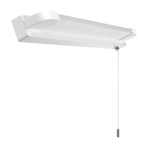 Luxvista 7W LED Bathroom Mirror Light with Pull Cord Cover