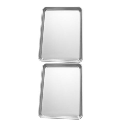 OFFSCH 2pcs Aluminum Alloy Rectangle Baking Pan Versatile Bakeware for Cakes Cookies Toast Lightweight and Reusable Baking Tray for All Your Needs