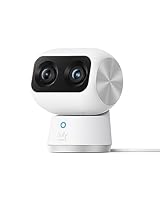 eufy security camera S350 4K UHD Indoor Camera with 8 Zoom and 360 Pan &Tilt,Dual Cameras,No Subscription,Ideal for Baby Monitor/Pet&Dog Camera/Home Security Camera,Human/Pet Detection,2.4G/5G Wi-Fi