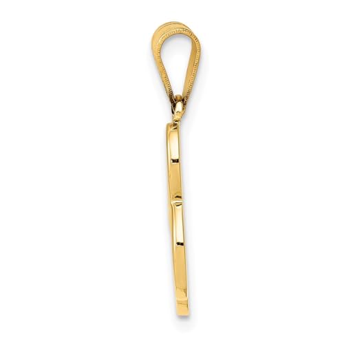 Colgante de oro amarillo con inicial Q de 13 mm para regalo de cumpleaños memorable 2