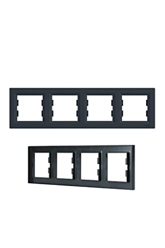 Schneider Electric EPH5800471 Marco 4 Elementos Antracita para Unificar Enchufes