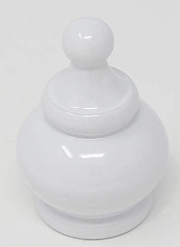 Urbanest Crown Lamp Finial, Glossy White, 2-inch Tall