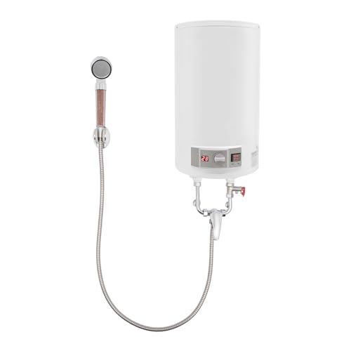 Vinnyooc Calentador de agua eléctrico caldera eléctrica instantánea con depósito de 35 litros equipado con ducha