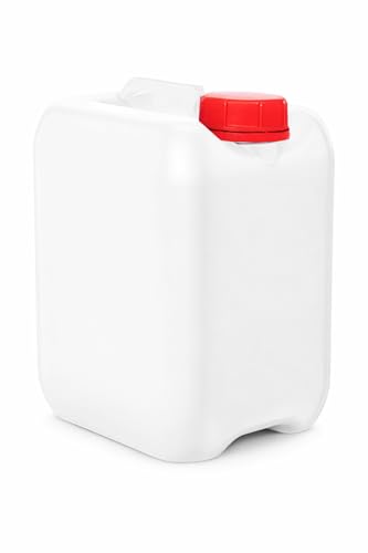 Thrill HDPE Plastic Jerry Can with Screw Cap Heavy-Duty Liquid Storage Container for Water Chemicals Detergents & Industrial Use (WHITE 25 Litre)
