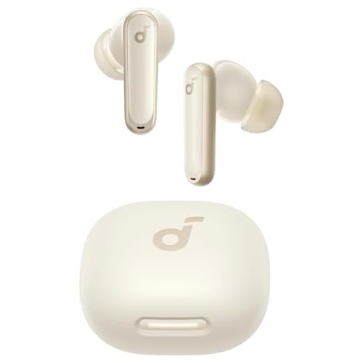 soundcore P40i da Anker, Fone de Ouvido Bluetooth 5.3, Cancelamento de Ruído Adaptativo, Graves Poderosos, Estojo com Suporte, 60H de Reprodução, Resistência à Água, IPX5, Carregamento Sem Fio, Branco