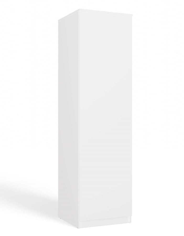 BDW SD-50 - Armadio 50 x 50 x 180 cm, 4 ripiani, ideale per una camera da letto, corridoio, cameretta dei bambini o ufficio, appendiabiti (bianco)