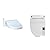 TOTO SW3083#01 WASHLET C5 Round Electronic Bidet Toilet Seat, C5Round, Cotton White & ALPHA BIDET JX Elongated Bidet Toilet Seat, White, Endless Warm Water, Rear and Front Wash
