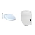 TOTO SW3083#01 WASHLET C5 Round Electronic Bidet Toilet Seat, C5Round, Cotton White & ALPHA BIDET JX Elongated Bidet Toilet Seat, White, Endless Warm Water, Rear and Front Wash