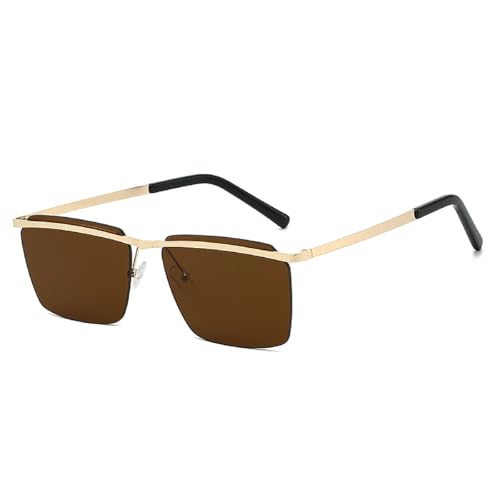 Vintage Square Sunglasses Women 2025 Luxury Rimless Sun Glasses for Men Trendy Metal Frame Eyewear Shades