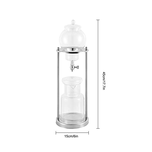 LOYALHEARTDY Ice Cold Brew Dripper Coffee Maker, 600 ml Luxury Iced Coffee Maker Smooth Drip Coffee Maker with Adjustabl - Additional View