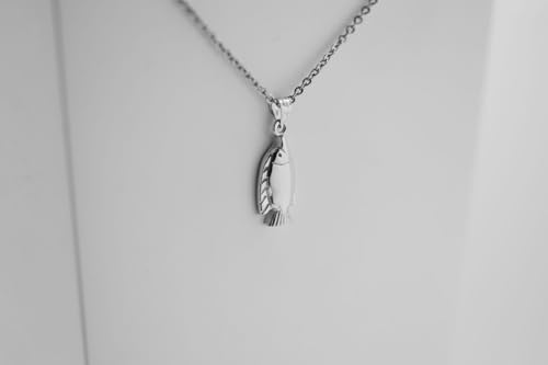 Pendentif poisson Égypte ancienne argent 925 ciselé main - 3